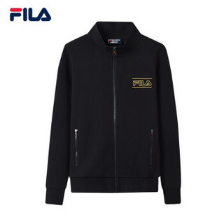 FILA 斐乐官方男子外套2019春季新款长袖外套男 正黑色-BK 170/92A/M