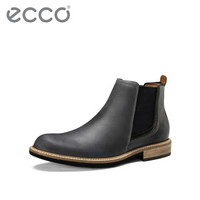 ECCO爱步2018冬季新款皮靴短筒切尔西靴男 肯顿512074 黑色51207457066 40