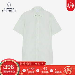 Brooks Brothers/布克兄弟男士Supima棉修身版正装衬衫1000064067 3000-浅绿色 16