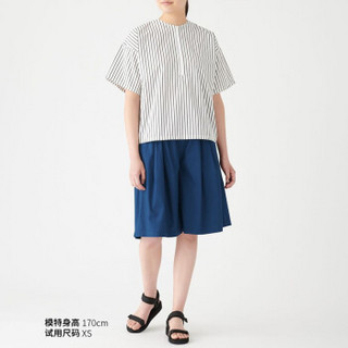 无印良品 MUJI Labo 男女通用 棉斜纹 半长裤 海军蓝 XL