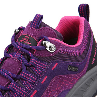 THE FIRST OUTDOOR 【赛事同款】 男女款登山鞋 全掌气垫防滑透气户外徒步鞋 深紫/浅紫(女) 39