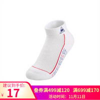 乐卡克法国公鸡时尚针织透气运动袜男女CB-9052173 白色 22-24