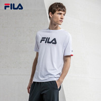 FILA 斐乐官方 男子T恤2019春季新款短袖衫 玉石白-WT 170/92A/M