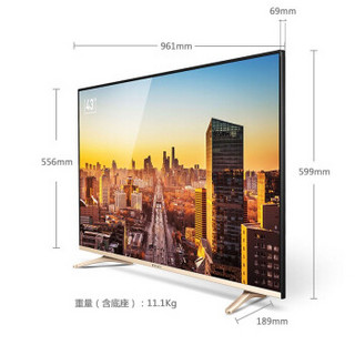 微鲸43英寸液晶电视高清人工智能语音遥控网络电视IPS硬屏电视全高清平板电视彩电40 42 套餐三