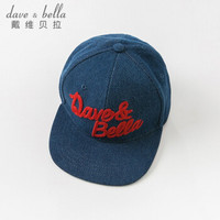 davebella戴维贝拉春季新款儿童男童帽子 小男孩中大童棒球帽 牛仔蓝 davebella FIVE(56)(可调节帽围约