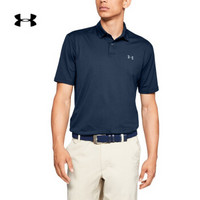 安德玛官方UA Performance Polo男子短袖Under Armour-1342080 蓝色408 XXL