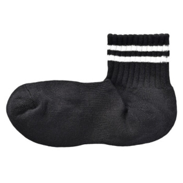 商品无印良品 muji 男式 合脚直角足底起绒 短袜 黑色x图案 25-27cm