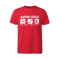 Kappa卡帕 男款运动短袖休闲T恤夏季半袖|K0815TD74D K0815TD74D-553/大红色 M