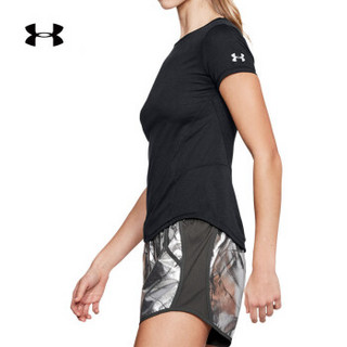 安德玛官方 UA Swyft女子 短袖运动T恤 Under Armour-1318421 黑色001 S