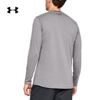 安德玛官方UA Fitted男子圆领运动套头卫衣Under Armour1332491 灰色019 XL