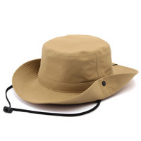 无印良品 MUJI 使用不易沾水带 可调节尺寸不易沾水探险帽 米色 56.5-59cm