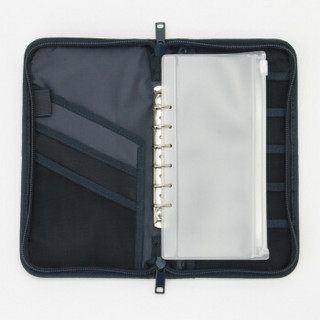 MUJI 聚酯纤维 护照夹 带透明内袋 灰色