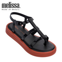 Melissa梅丽莎春夏商场同款合作款沙滩罗马凉鞋32481 黑色/棕色 6