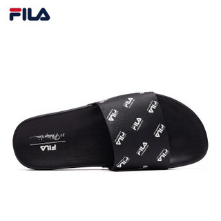 1FILA X 3.1 Phillip Lim 斐乐 男士拖鞋 2019新款 满印休闲凉拖男 黑色-BK 42.5