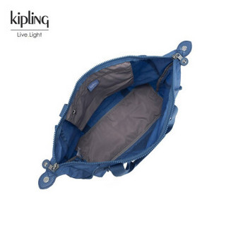 Kipling女款大容量帆布斜挎单肩手提拼接时尚休闲单肩包|ART M 活力蓝