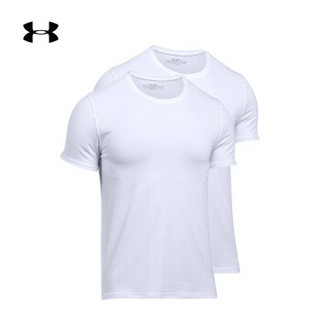 Under Armour 安德玛官方 UA男子Cotton短袖运动T恤2件套-1300000 白色100 XXL