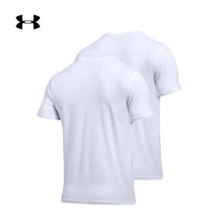 Under Armour 安德玛官方 UA男子Cotton短袖运动T恤2件套-1300000 白色100 XXL