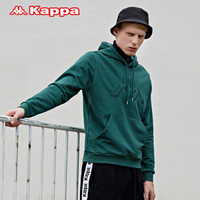 Kappa卡帕 男款情侣男女运动卫衣休闲长袖套头帽衫|K0852MT55D 男款 松绿-378 L