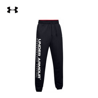 安德玛官方 UA Fleece Logo男子 运动长裤 Under Armour-1345599 黑色001 XL