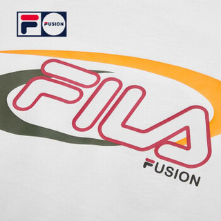 FILA 斐乐官方 2019 FUSION系列男女通用短袖T恤春季新品情侣T恤 白色-WT 170/92A/M