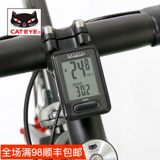 猫眼（CATEYE） 骑行码表无线自行车码表防水山地车里程表中文大屏骑行装备 CC-VT210W黑色中文
