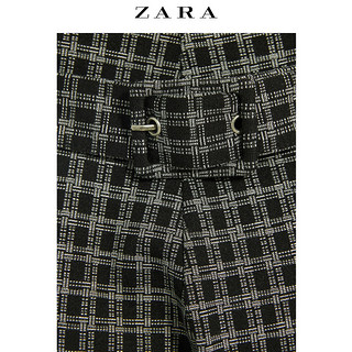 ZARA 女童腰带饰格子裤