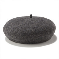 无印良品 MUJI 羊毛毡 贝雷帽 灰色 55-57.5cm