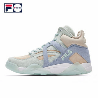 FILA FUSION斐乐 CAGE 女子篮球鞋 2019冬新款女生球鞋高帮运动鞋 冰河绿/天空蓝-GB 36