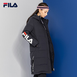 FILA（斐乐）女羽绒服冬季新款运动休闲时尚简约长羽绒服女 传奇蓝A-NV 160/80A/S