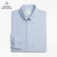 Brooks Brothers/布克兄弟男士修身版牛津纺正装衬衫1000063872 B115-蓝色条纹 15/33