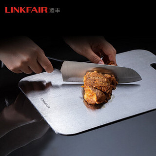 LINKFAIR 凌丰 菜板 304不锈钢砧板水果辅食案板家用防霉面板大号饺子板 LFDCB-PK30 小号