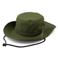无印良品 MUJI 使用不易沾水带 可调节尺寸不易沾水探险帽 军绿色 56.5-59cm