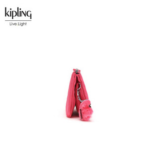 Kipling凯浦林零钱包18新款尼龙布包女包收纳包女士手拿包K13265 都市亮粉