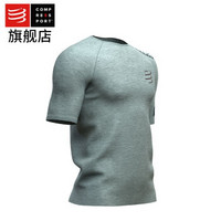 COMPRESSPORT生为游骑跑 跑步马拉松运动员训练T恤透气速干训练短袖 浅灰色训练T恤 S