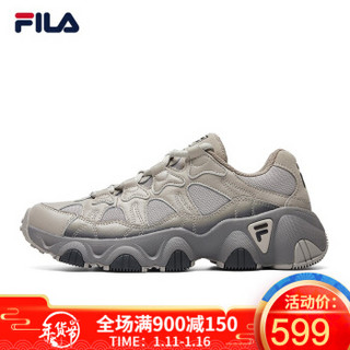 FILA 斐乐官方旗舰店 JOGGER 男子复古跑鞋2019冬新款跑步鞋运动鞋休闲鞋老爹鞋男鞋 麻绳棕-ST 42.5