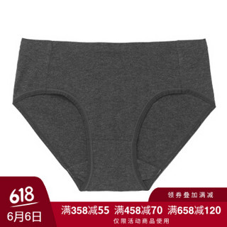 无印良品 MUJI 女式 棉混弹力 生理短裤 炭灰色 M