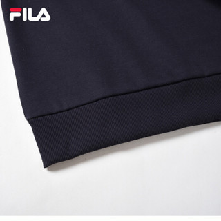 FILA（斐乐）2018 W系列男卫衣冬季新品圆领运动休闲潮流时尚长袖套头卫衣男 传奇蓝-NV 185/104A/XXL