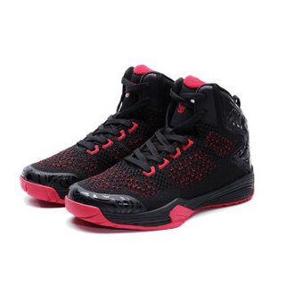 NBA高帮织物透气运动篮球鞋鞋子 男 N1721103-1 黑色/红丝 39