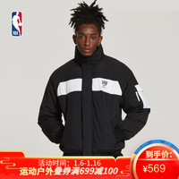 NBA 篮网队 秋冬新品  撞色一抹条纹系列飞行服面包服保暖棉服 图片色 L