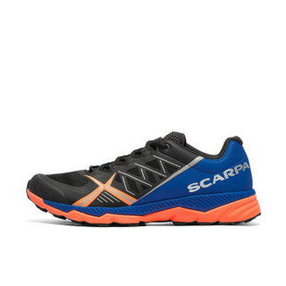 SCARPA 18新品 越野跑男鞋 Spin旋风 RS8 竞赛鞋 轻便透气抓地防滑缓震户外跑鞋 黑拼土耳其蓝 44