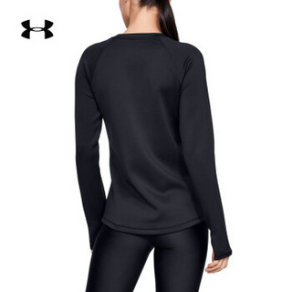 安德玛官方 UA Doubleknit 女子 运动长袖T恤 Under Armour-1344531 黑色001 M