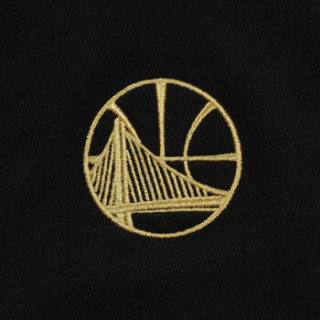 nba style潮流服饰 金州勇士队 男款百搭连帽黑金刺绣宽松外套 图片色