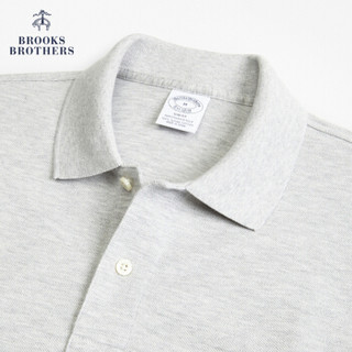 Brooks Brothers/布克兄弟男士纯色短袖Polo衫 0007-灰色 XL