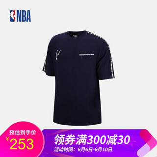 NBA潮流服饰 T-SHIRTS 马刺队 时尚百搭撞色印花T恤 男款 图片色 M