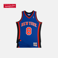 NBA-Mitchell&Ness 复古球衣-1998尼克斯队-斯普雷维尔蓝色球衣 图片色 L