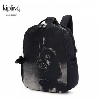 Kipling旗舰店Star Wars星球大战KI3270大容量双肩包男式背包 达斯维达印花