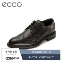 ECCO爱步商务简约男鞋 正装牛皮德比鞋 唯途1系列640314 咖啡色64031401192 40