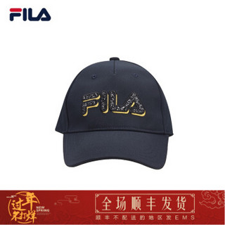 FILA 斐乐官方旗舰店 情侣款棒球帽2019新款大logo休闲男帽女帽经典遮阳帽 传奇蓝-NV XS