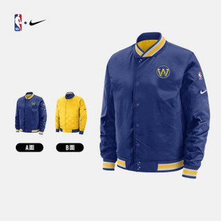 NBA-Nike 勇士队 男子 双面穿 运动外套 夹克 AV6587-495 图片色 2XL