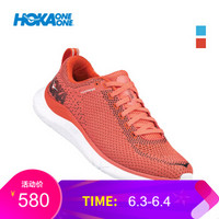 HOKA ONE ONE女琥派训练跑步鞋Hupana Zephyr 透气减震健身运动鞋 杜比红/石榴红 US 7/ 240mm